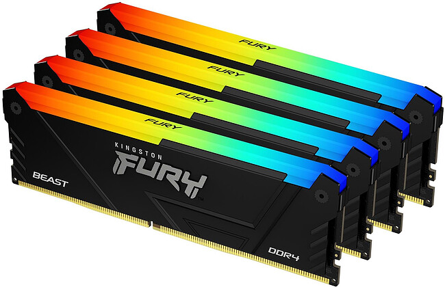 Оперативная память Kingston Fury Beast RGB Gaming DDR4 4x8GB (KF432C16BB2AK4/32)
