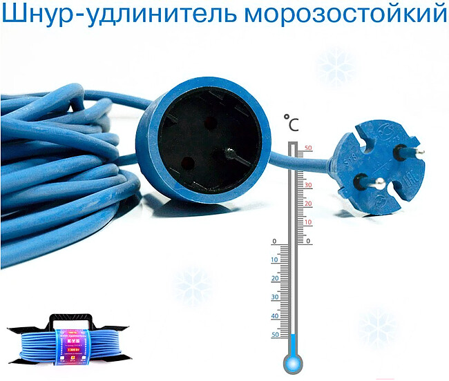 Удлинитель Power Cube PC-L1-F-20-R 20m синий