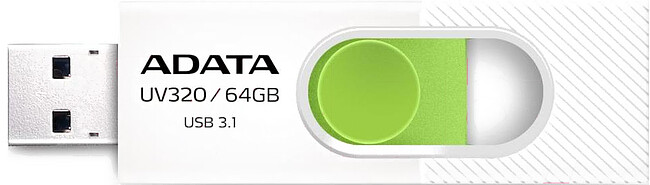 USB Flash-накопитель A-Data AUV320-64G-RWHGN 64GB белый/зеленый