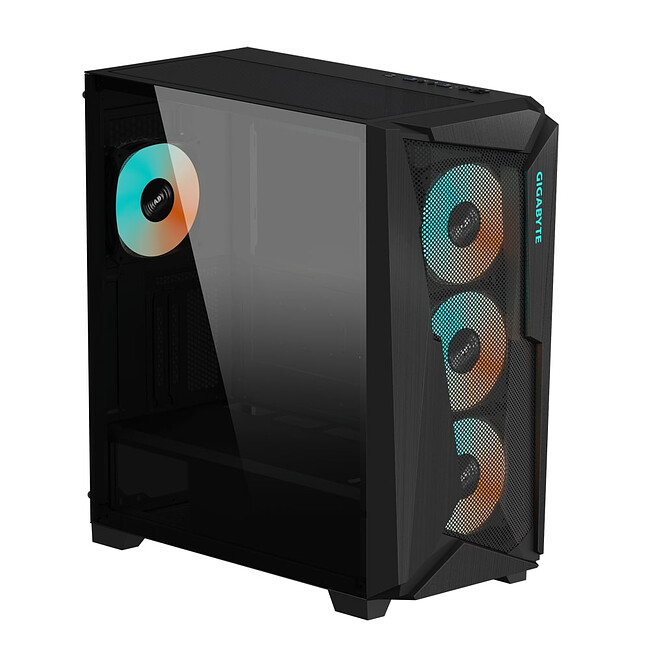 Корпус Gigabyte C301G Glass V2 без БП черный (GB-C301G)