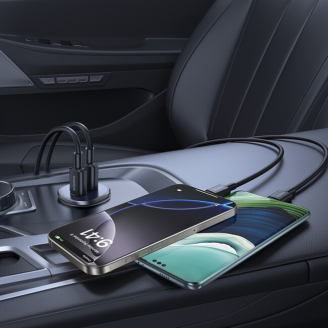 Автомобильное зарядное Baseus BS-C15C1 GoTrip DP1 Car Charger C+U 30W Cosmic Black (C00072300123-00)