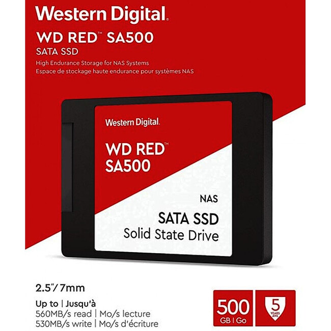 SSD диск WD SA500 NAS 3D 500ГБ (WDS500G1R0A)
