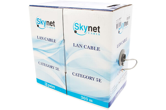 Кабель витая пара SkyNet Premium CSP-FTP-2-CU 305м серый
