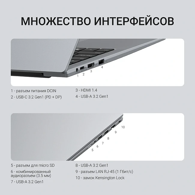 Ноутбук Digma Chronos Core 5 Silver (DN16P5-ADXW02)