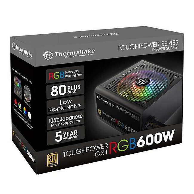 Блок питания Thermaltake Toughpower GX1 RGB ATX 600W (PS-TPD-0600NHFAGE-1)