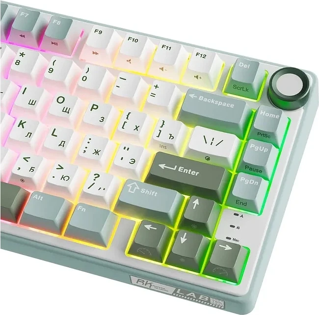 Клавиатура Royal Kludge R75 K Silver switch/Skycyan