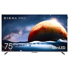 Телевизор Digma Pro 75Q серебристый