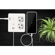 Сетевой фильтр Power Cube PC-1-2M 1.9м 2 розетки белый