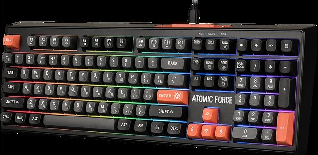 Клавиатура Defender Atomic Force GK-005 черный/серый (45005)