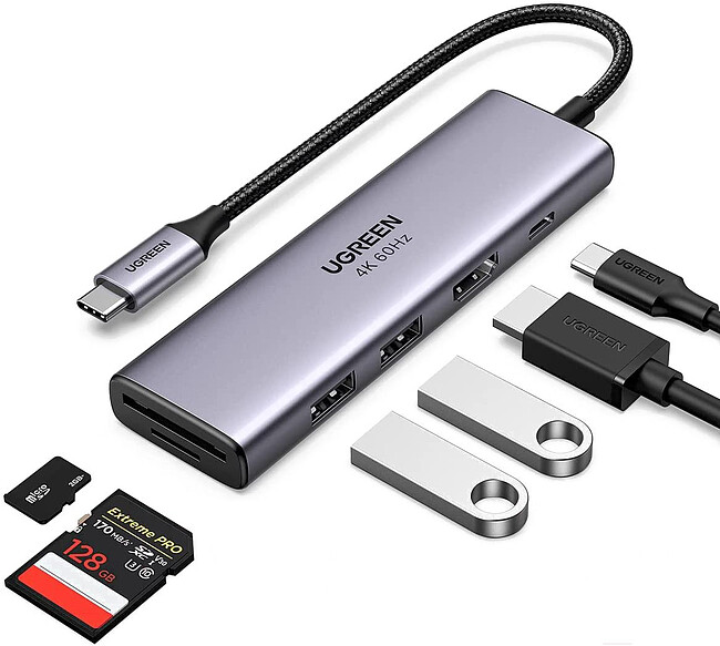Док-станция Ugreen CM511-60383 Space Gray (60383)