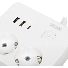 Сетевой фильтр Power Cube PC-1-2M 1.9м 2 розетки белый