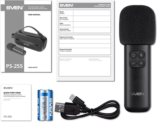 Портативная колонка Sven PS-255 черный