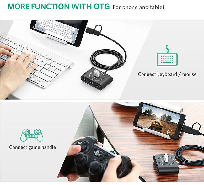 USB-хаб Ugreen CR113-40850 Black (40850)