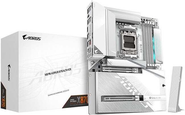 Материнская плата GigaByte X870 Aorus Stealth Ice rev. 1.0