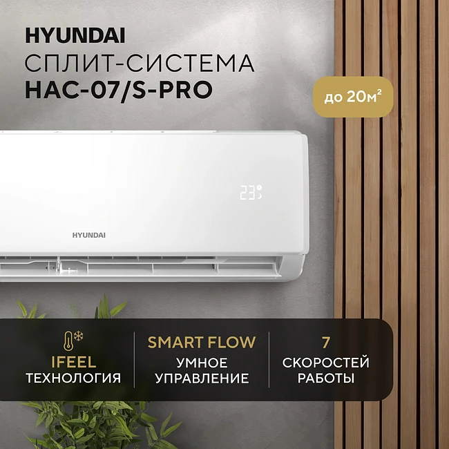 Сплит-система Hyundai HAC-07/S-PRO белый