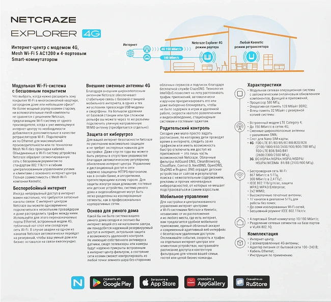 Маршрутизатор Netcraze Explorer 4G (NC-4910)