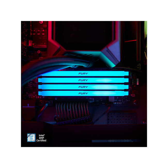 Оперативная память Kingston Fury Beast Black RGB XMP 16GB DDR4 (KF432C16BB2A/16)