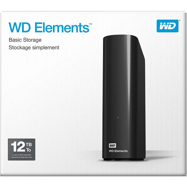 Внешний накопитель WD Elements Desktop 12ТБ (WDBWLG0120HBK-EESN)