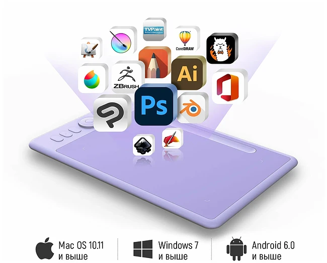 Графический планшет Parblo Intangbo S Purple