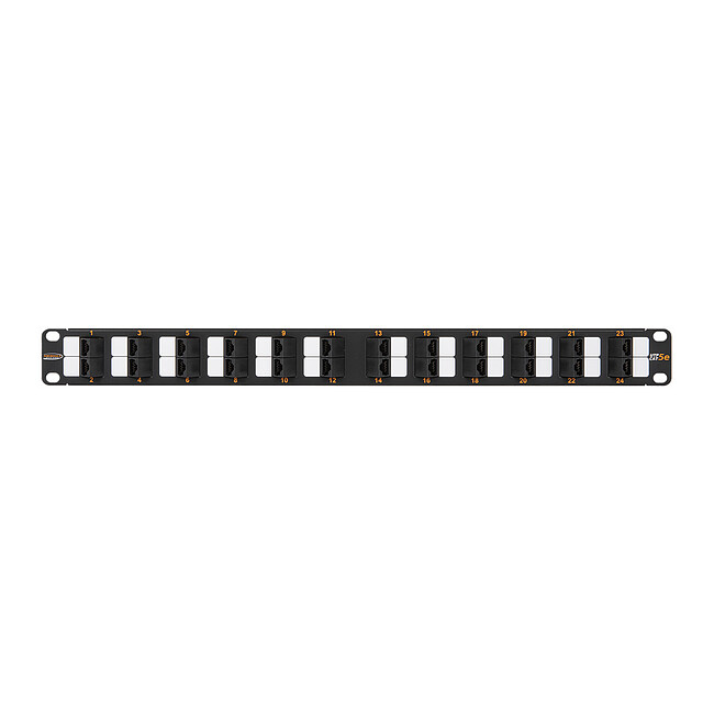 Патч-панель Nikomax NMC-RP24UD2-1U-BK