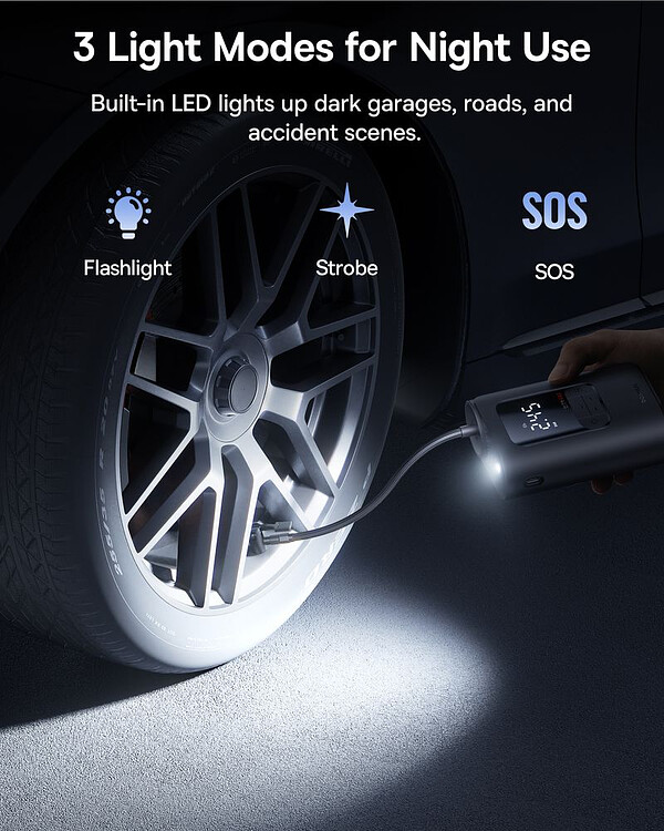 Автомобильный компрессор Baseus GoTrip VA1 C0119601 Cosmic Black (C01196)