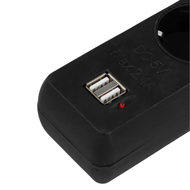 Сетевой фильтр Гарнизон ECL-5-U2-B-1.8 черный
