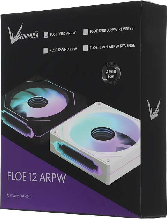 Вентилятор для корпуса Formula V Line Floe 12BK ARPW ARGB черный