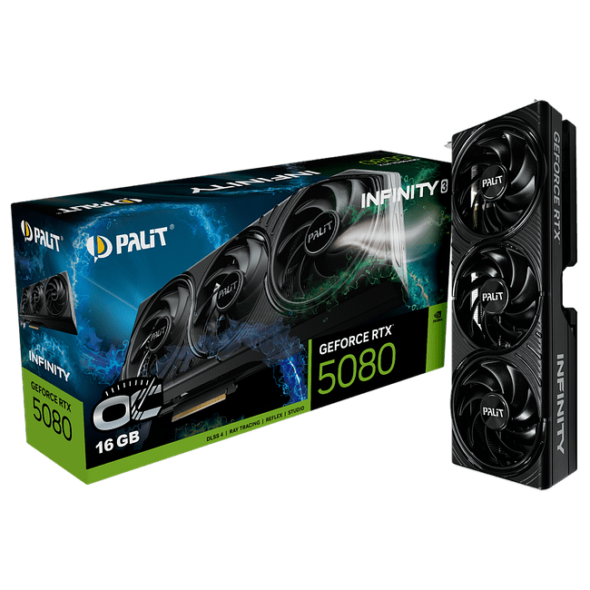 Видеокарта Palit GeForce RTX5080 Infinity 3 OC 16Gb GDDR7 (NE75080U19T2-GB2035S)