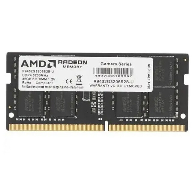 Оперативная память AMD Radeon R9 Gamer Series 32GB DDR4 Bulk (R9432G3206S2S-UO) Оперативная память AMD Radeon R9 Gamer Series 32GB DDR4 Bulk (R9432G3206S2S-UO)