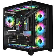 Корпус 1stPlayer MV8-TP без БП Black (MV8-TP-BK-3F7R-1F7)