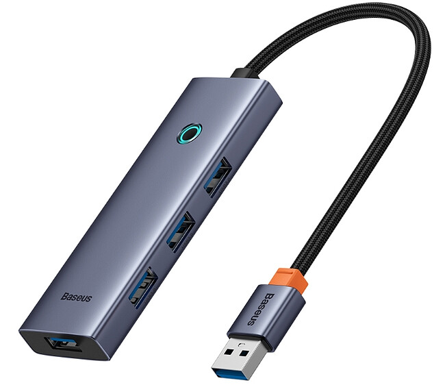 USB-хаб Baseus BS-OH108 Space Grey (B0005280A813-03)
