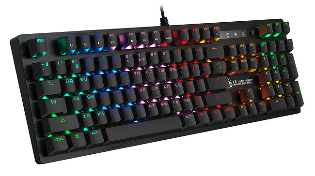 Клавиатура A4Tech Bloody B820R Black/Red Switch