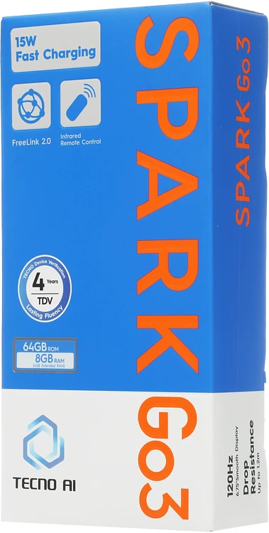 Смартфон Tecno Spark Go 3 4/64Gb Ink Black (KN3)