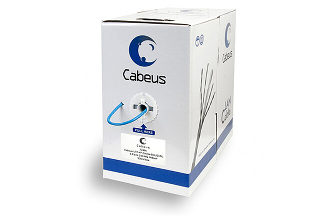 Кабель витая пара Cabeus UTP-4P-CAT.5E-SOLID-BL синий Кабель витая пара Cabeus UTP-4P-CAT.5E-SOLID-BL синий