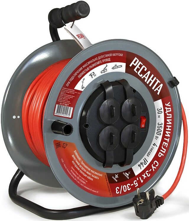 Удлинитель Ресанта СУ-3х1,5-30/3 (61/118/7)