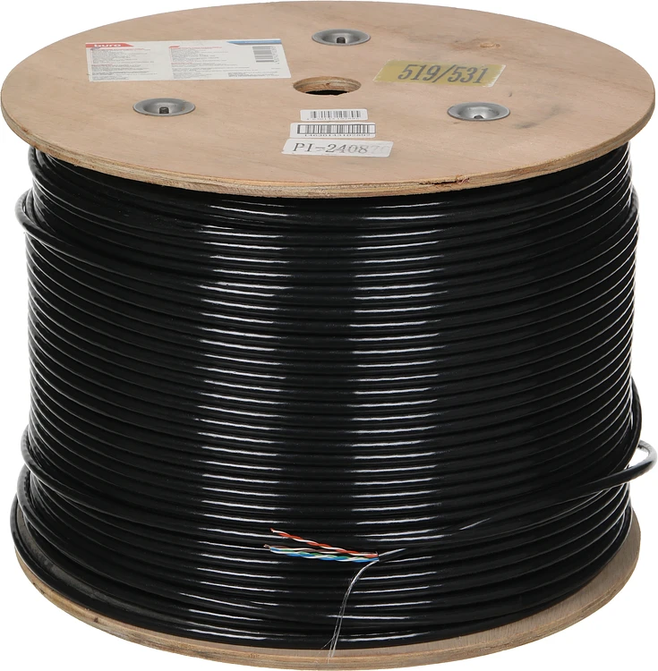 Кабель сетевой Buro BU-CCA-050-OUTDOOR cat5E 305м черный