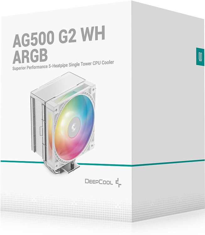 Кулер для процессора DeepCool AG500 G2 WH ARGB белый (R-AG500-WHAMMG2-G)