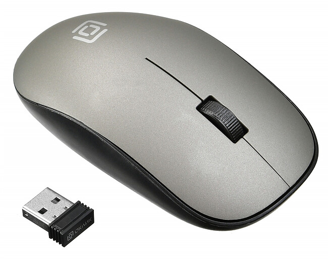 Мышь Oklick 515MW черный/серый (1018267)