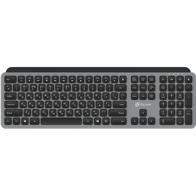 Клавиатура Oklick K859W серый/черный (2002136)