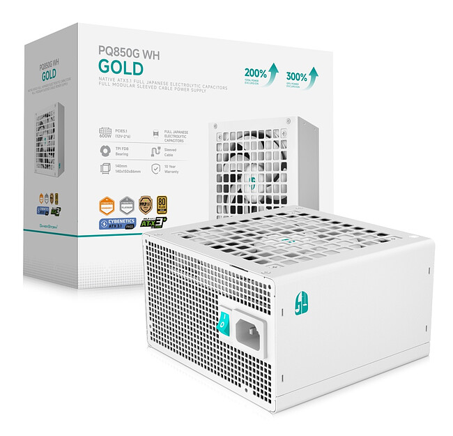 Блок питания DeepCool PQ850G WH ATX 850W (R-PQ850G-FD0W-WGEU-V1)