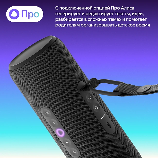 Умная колонка Яндекс Станция Стрит черный (YNDX-00030BLK)