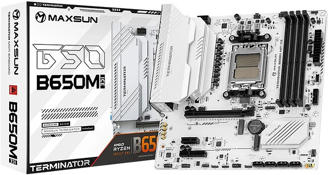 Материнская плата Maxsun MS-Terminator B650M WIFI Ice