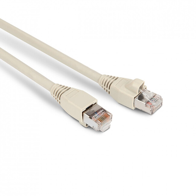 Кабельная сборка Hyperline PC-LPM-STP-RJ45-RJ45-C6a-2M-LSZH-GY серый