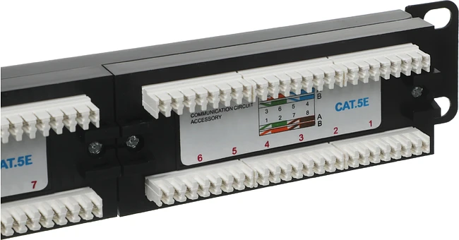 Патч-панель NTSS NTSS-PP-1U-24-UTP-RJ45-5E-D 19 1U