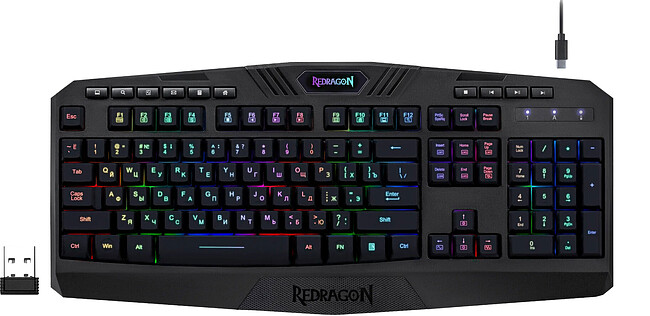 Клавиатура Redragon Нагре Wireless черный (73167)