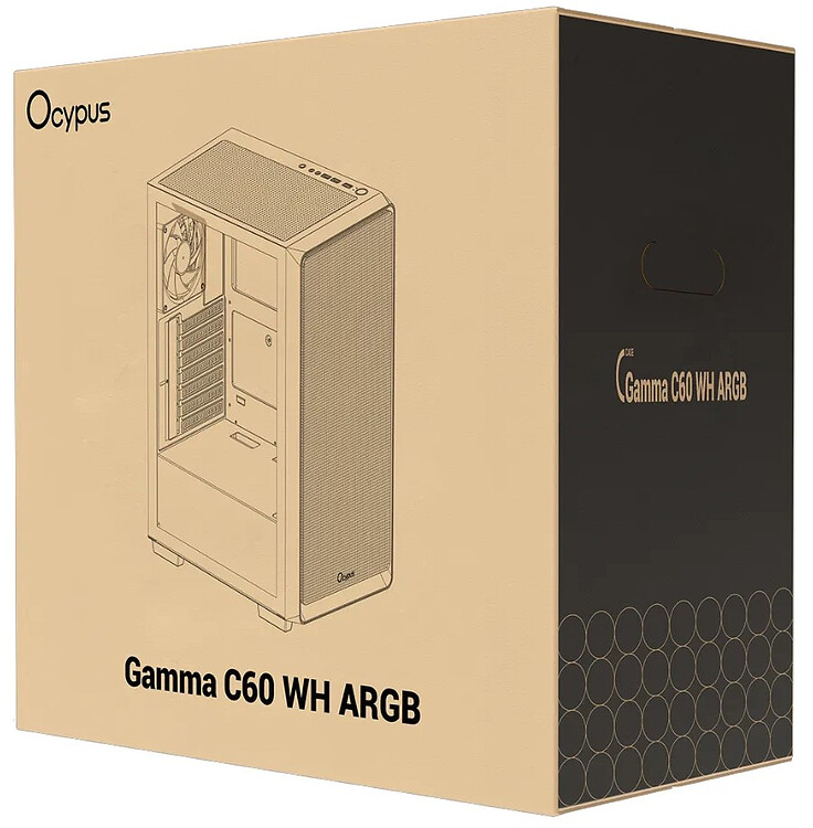 Корпус Ocypus Gamma C60 WH ARGB ATX без БП (Gamma-C60-WHG400XX-GL)