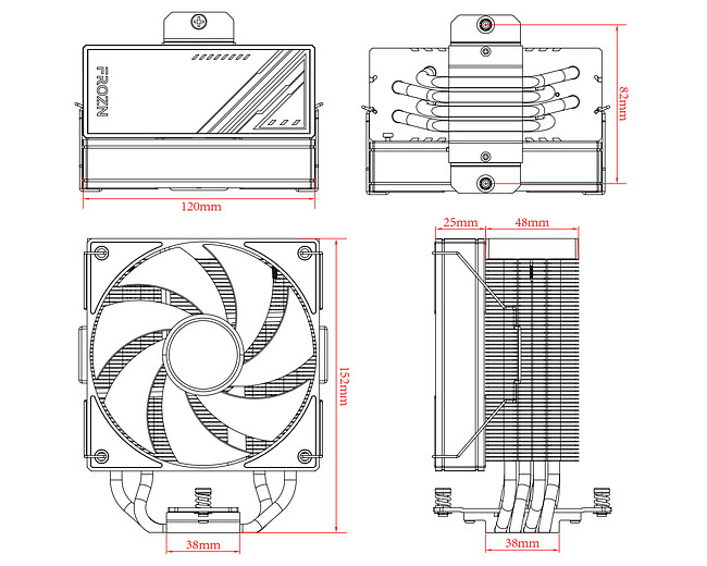 Кулер для процессора ID-Cooling FROZN A410 Black