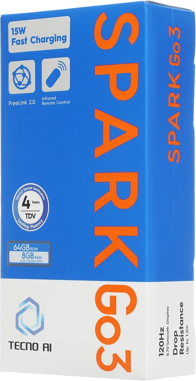 Смартфон Tecno Spark Go 3 4/64Gb Galaxy Blue (KN3)