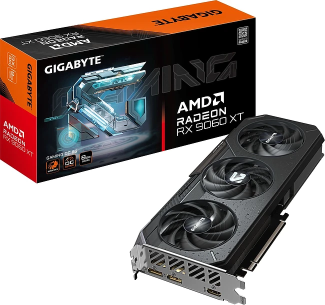 Видеокарта Gigabyte Radeon RX 9060 XT GAMING OC 8G GDDR6 (GV-R9060XTGAMING OC-8GD)