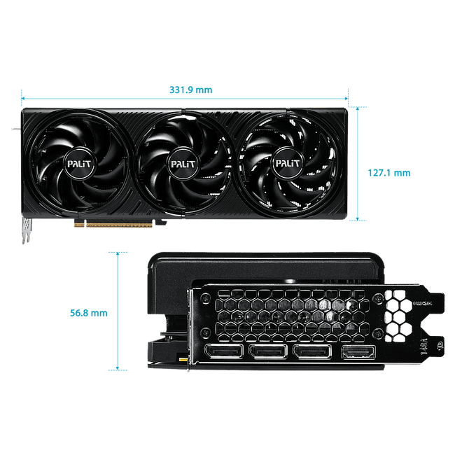 Видеокарта Palit GeForce RTX5080 Infinity 3 OC 16Gb GDDR7 (NE75080U19T2-GB2035S)